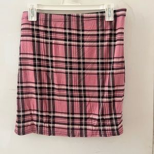 Plaid mini skirt